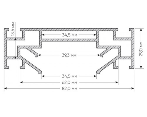 Сделать заказ Профиль для шинопроводов Denkirs TR3030-AL| VIVID-LIGHT.RU