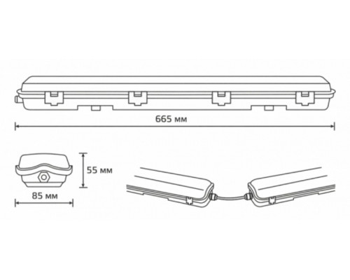 Купить Пылевлагозащищенный светильник Gauss 909437260| VIVID-LIGHT.RU