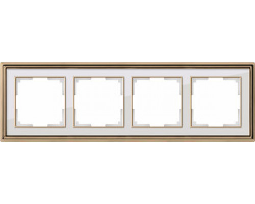 Купить Рамка Werkel WL17-Frame-04 (золото/белый)| VIVID-LIGHT.RU