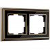 Сделать заказ Рамка Werkel WL17-Frame-02/ Рамка на 2 поста (бронза/черный)| VIVID-LIGHT.RU