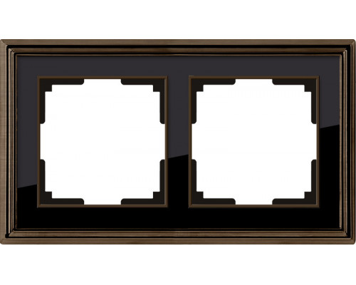 Оформить заказ Рамка Werkel WL17-Frame-02/ Рамка на 2 поста (бронза/черный)| VIVID-LIGHT.RU