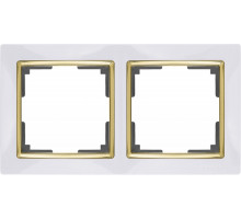 Рамка Werkel WL03-Frame-02-white-GD (белый/золото)