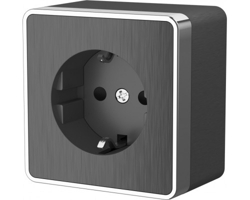 Оформить заказ Розетка Werkel WL15-02-02 (графит рифленый)| VIVID-LIGHT.RU