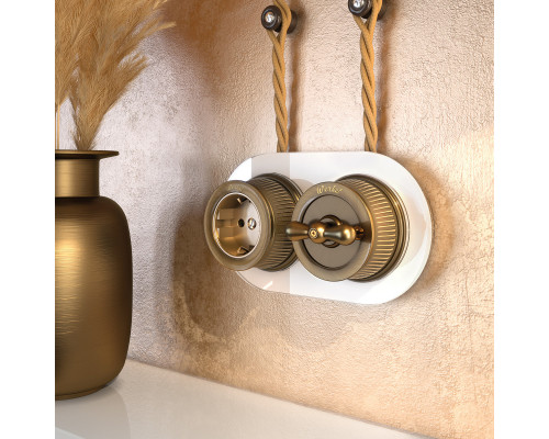 Купить Розетка Werkel WL19-10-01 (Бронзовый)| VIVID-LIGHT.RU