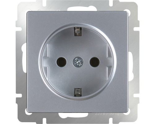 Оформить заказ Розетка Werkel WL06-SKG-01-IP20 (серебряный)| VIVID-LIGHT.RU