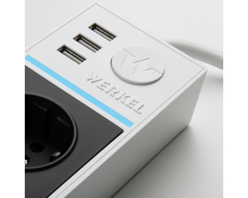 Заказать Розетка Werkel WL20-04-03 белый/черный| VIVID-LIGHT.RU