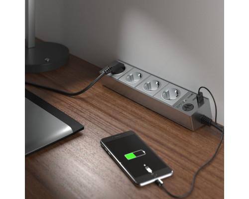 Сделать заказ Розетка Werkel WL20-04-03 серебряный/серебряный рифленый| VIVID-LIGHT.RU