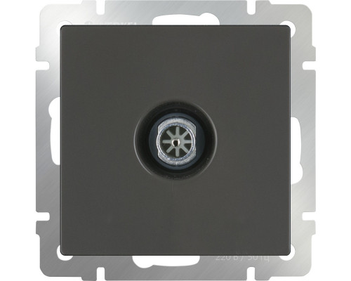 Купить Розетка Werkel WL07-TV-2W (серо-коричневый)| VIVID-LIGHT.RU