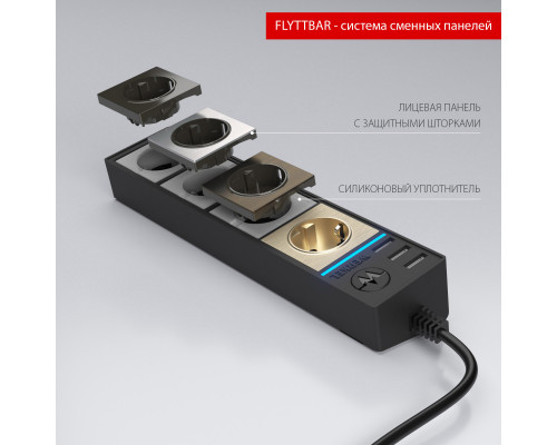 Заказать Розетка Werkel WL20-04-03 черный| VIVID-LIGHT.RU