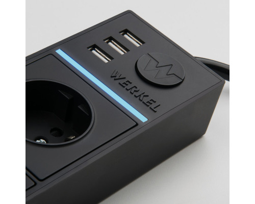 Заказать Розетка Werkel WL20-04-03 черный| VIVID-LIGHT.RU