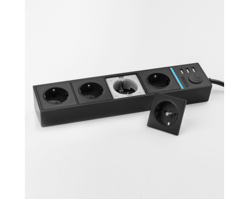 Заказать Розетка Werkel WL20-04-03 черный| VIVID-LIGHT.RU