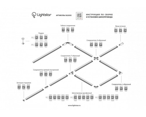 Купить Шинопровод Lightstar 502035| VIVID-LIGHT.RU