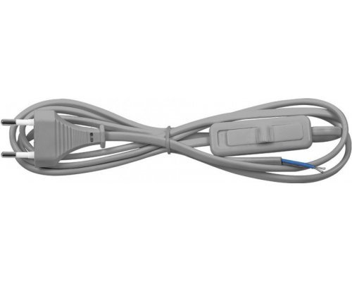Купить Сетевой шнур с выключателем, 230V 1.9м серый, KF-HK-1| VIVID-LIGHT.RU
