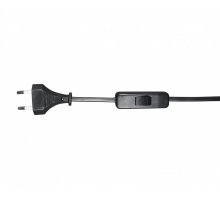A2300,19 Шнур с переключ черный (2м)(10шт в упаковке) 230V AC 50Hz (max 2A) Kink Light