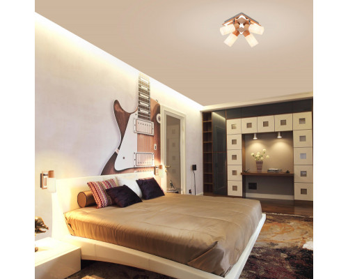 Оформить заказ Спот Eurosvet 20029/4 хром/светлое дерево| VIVID-LIGHT.RU