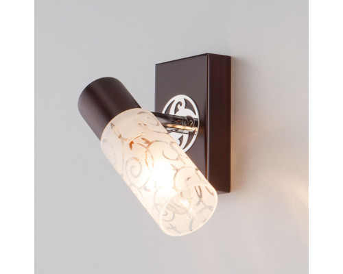 Купить Спот Eurosvet 21130/1 хром/венге| VIVID-LIGHT.RU