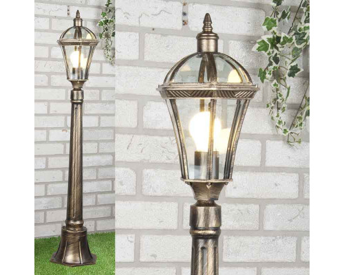 Сделать заказ Садовый светильник Elektrostandard Capella F черное золото| VIVID-LIGHT.RU