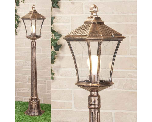 Купить Садовый светильник Elektrostandard Virgo F черное золото (арт. GLXT-1450F)| VIVID-LIGHT.RU