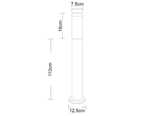 Оформить заказ Садовый светильник ARTE Lamp A3157PA-1SS| VIVID-LIGHT.RU