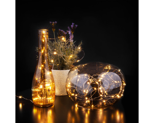 Оформить заказ Светодиодная нить Eurosvet 400-008 теплый белый 10м IP20| VIVID-LIGHT.RU