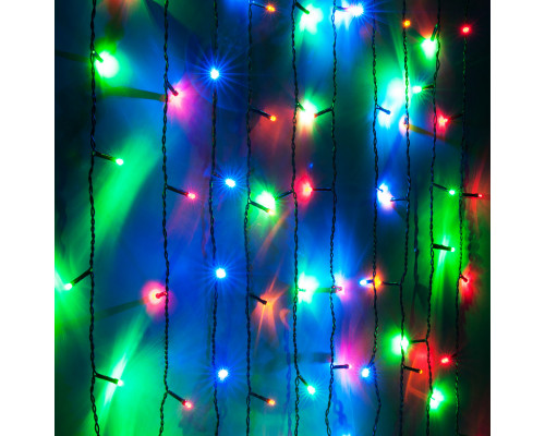 Заказать Светодиодный занавес Eurosvet 200-003 мульти 0,45*1,5м IP20| VIVID-LIGHT.RU