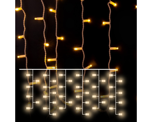 Заказать Светодиодный занавес Eurosvet 200-101 теплый белый с эффектом мерцания 2*3м IP65| VIVID-LIGHT.RU
