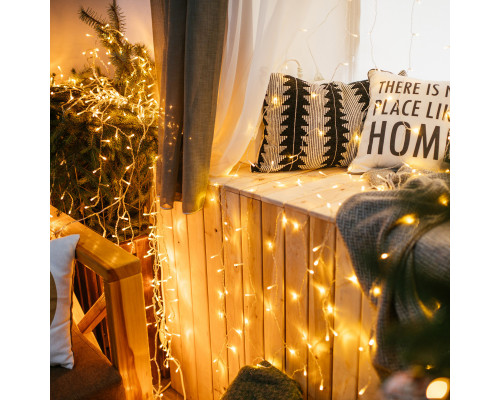 Сделать заказ Светодиодный занавес Eurosvet 200-001 теплый белый 1,5*1м IP20| VIVID-LIGHT.RU