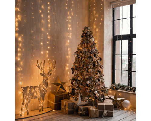 Купить Светодиодный занавес Eurosvet 200-004 теплый белый 2*3м IP20| VIVID-LIGHT.RU