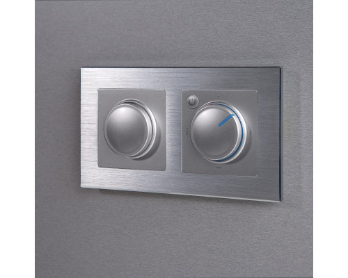 Купить W1151106/ Электроустановочные изделия - Терморегулятор электромеханический для теплого пола (серебряный)| VIVID-LIGHT.RU