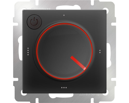 Оформить заказ W1151108/ Электроустановочные изделия - Терморегулятор электромеханический для теплого пола (черный)| VIVID-LIGHT.RU