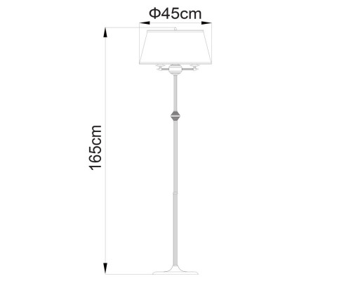 Купить Торшер ARTE Lamp A3579PN-3AB| VIVID-LIGHT.RU