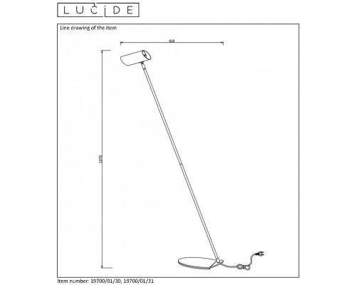 Заказать Торшер LUCIDE 19700/01/31| VIVID-LIGHT.RU