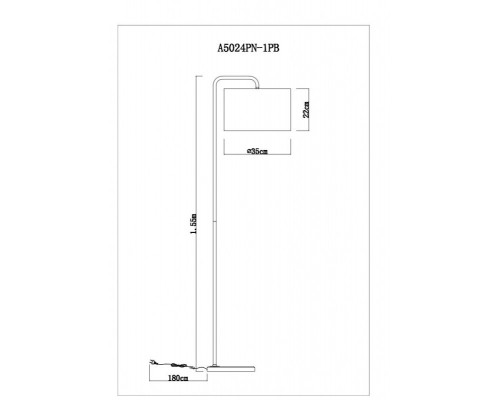 Сделать заказ Торшер ARTE Lamp A5024PN-1PB| VIVID-LIGHT.RU