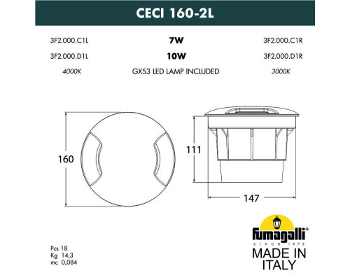 Купить Тротуарный светильник Fumagalli 3F2.000.000.LXD1L| VIVID-LIGHT.RU