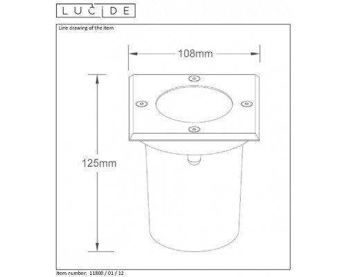 Купить Тротуарный светильник LUCIDE 11800/01/12| VIVID-LIGHT.RU