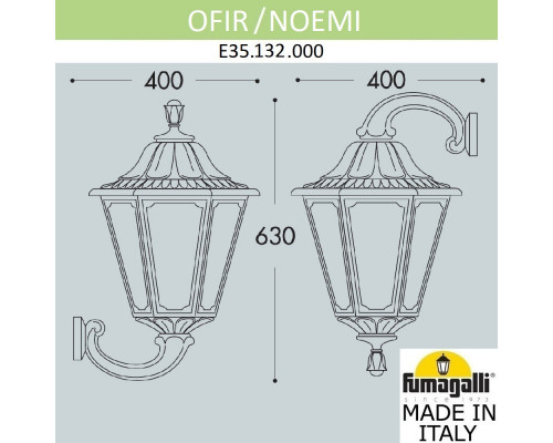 Оформить заказ Светильник настенный Fumagalli E35.132.000.AYH27| VIVID-LIGHT.RU