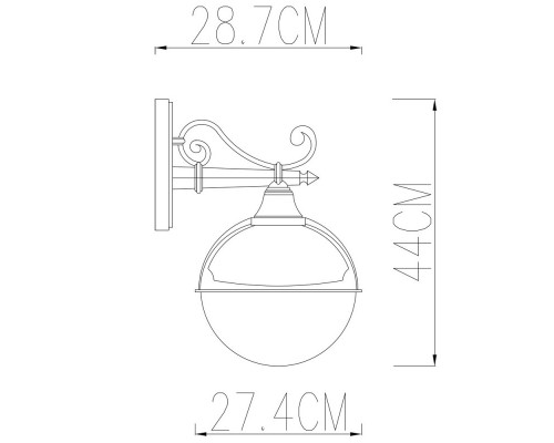 Заказать Светильник настенный ARTE Lamp A1492AL-1BK| VIVID-LIGHT.RU