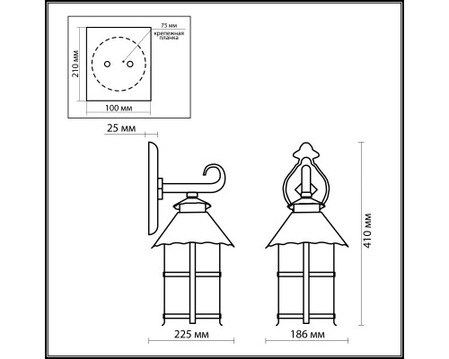 Купить Светильник настенный Odeon Light 2313/1W| VIVID-LIGHT.RU