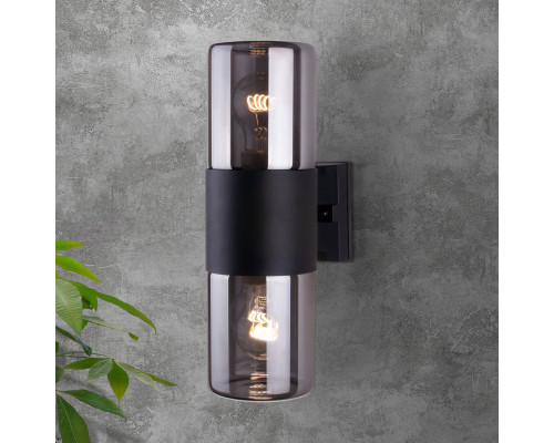 Сделать заказ Светильник настенный Elektrostandard Roil (35125/D) чёрный/дымчатый плафон| VIVID-LIGHT.RU