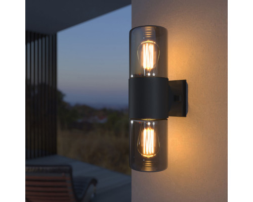 Сделать заказ Светильник настенный Elektrostandard Roil (35125/D) чёрный/дымчатый плафон| VIVID-LIGHT.RU