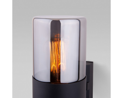 Купить Светильник настенный Elektrostandard Roil (35125/U) чёрный/дымчатый плафон| VIVID-LIGHT.RU