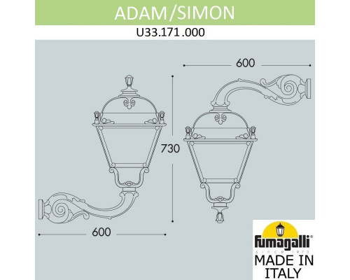 Сделать заказ Светильник настенный Fumagalli U33.171.000.AYH27| VIVID-LIGHT.RU