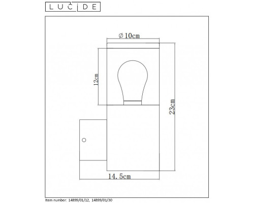 Сделать заказ Светильник настенный LUCIDE 14899/01/30| VIVID-LIGHT.RU