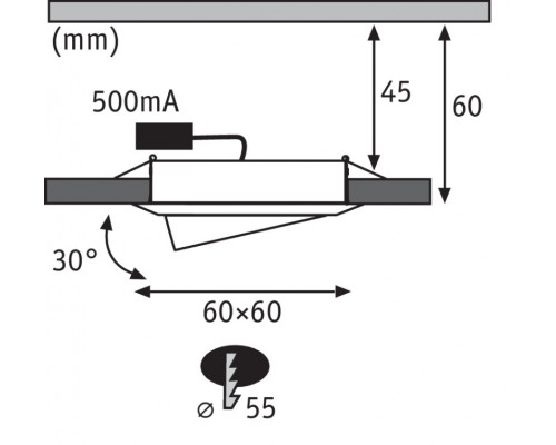 Сделать заказ Встраиваемый светильник Paulmann 92918| VIVID-LIGHT.RU