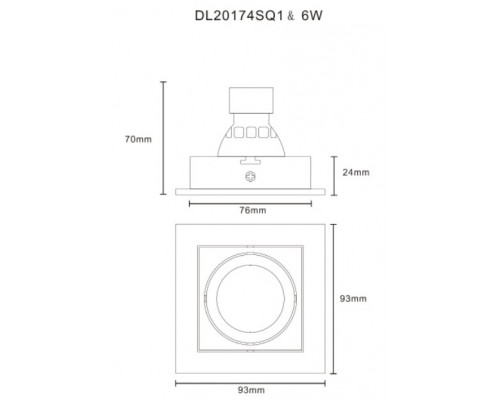 Заказать Встраиваемый светильник Donolux DL20174SQ1W| VIVID-LIGHT.RU