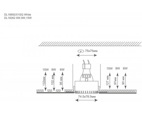 Купить Встраиваемый светильник Donolux DL18892/01R White| VIVID-LIGHT.RU