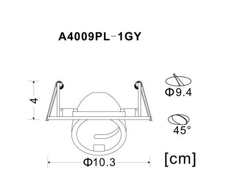 Купить Встраиваемый светильник ARTE Lamp A4009PL-1GY| VIVID-LIGHT.RU
