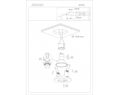 Купить Встраиваемый светильник Denkirs DK2030-WH| VIVID-LIGHT.RU