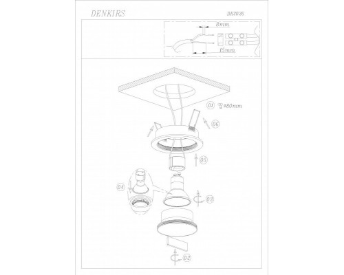 Оформить заказ Встраиваемый светильник Denkirs DK2026-RE| VIVID-LIGHT.RU