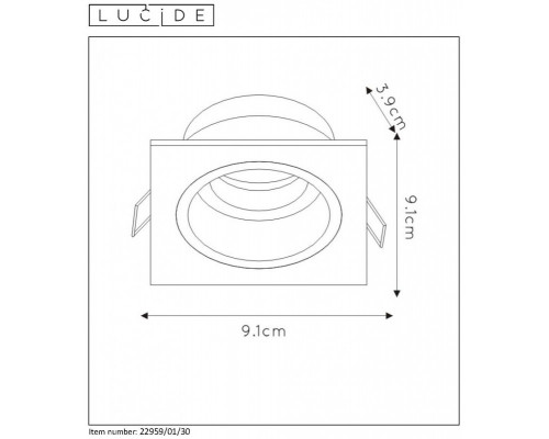 Заказать Встраиваемый светильник LUCIDE 22959/01/30| VIVID-LIGHT.RU